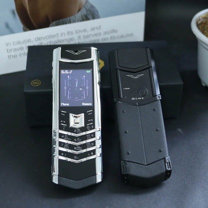 Elegant Metal Signature Handmade Mobile Phone Dual SIM Bluetooth Dialer Ebook Luxury Feature Classic Senior Phone for Elderly - Price Value Store