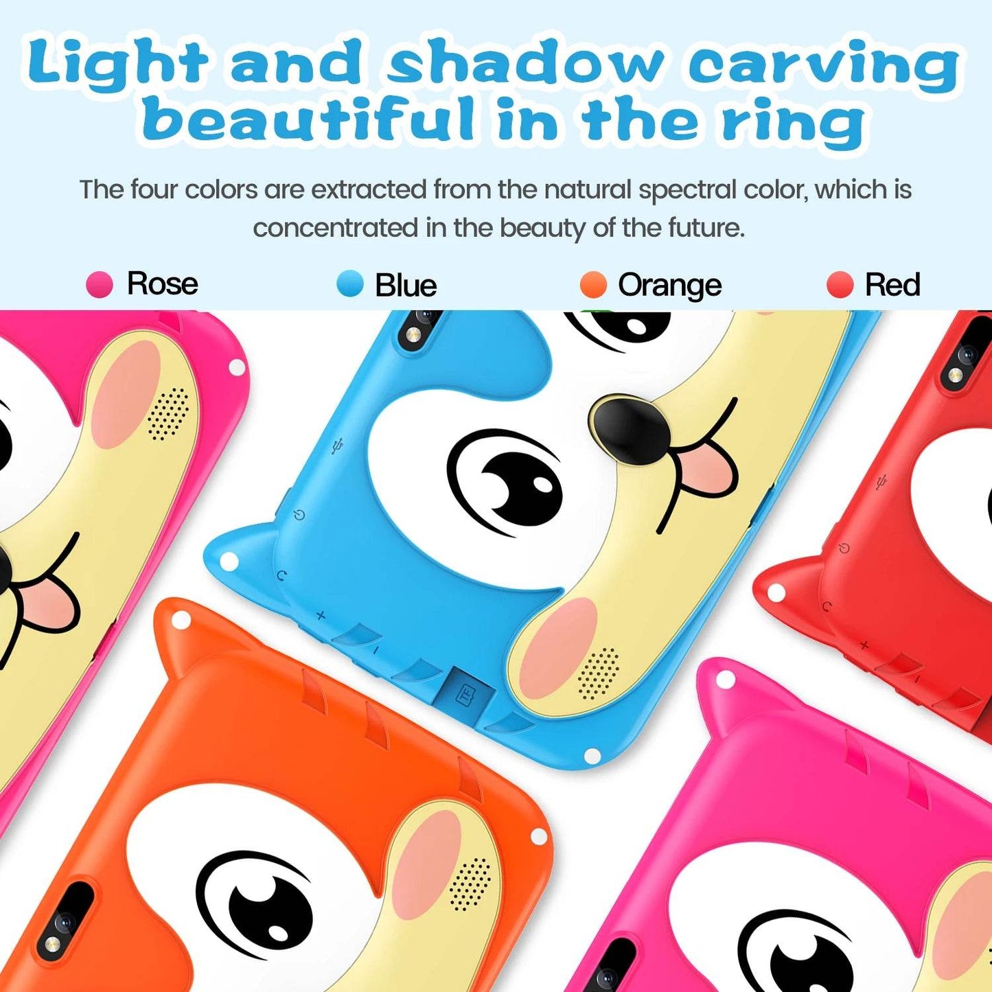 New 7 Inch Cartoon Pattern Kids Tablets Quad Core 4GB+64GB ROM Bluetooth 5G WiFi Learning Education Games Tablet Children's Gift - Price Value Store