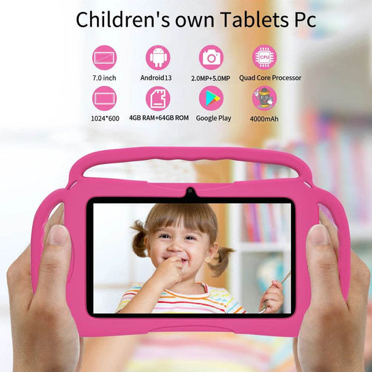 Sauenaneo New 7-inch Tablet Android 13 4000mAh 4GB RAM 64GB ROM Children's Learning Children's Tablet Mini Tablet - Price Value Store