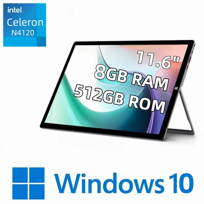 Windows 10 PAD1162 11.6" Tablet Celeron N4120 8GB RAM 512GB ROM 1920 x 1080 IPS HDMI Type-C 2 x USB 3.0