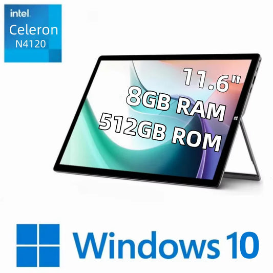 Windows 10 PAD1162 11.6" Tablet Celeron N4120 8GB RAM 512GB ROM 1920 x 1080 IPS HDMI Type-C 2 x USB 3.0