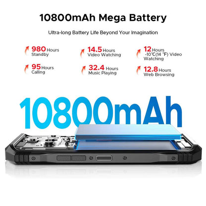 Global Version DOOGEE S118 Pro 5G Rugged Phone Dimensity 7050 10800mAh Battery 6.6'' FHD 120Hz 8GB RAM 512GB ROM Cell Phone NFC - Price Value Store