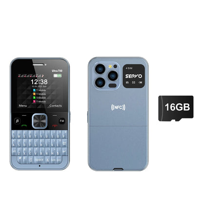 NEW! SERVO Ultra700 Full Keyboard Input Mobile Phone 4 Nano SIM Standby NFC Unlock FM Torch 2.4" Screen Cellular QWERTY Keyboard