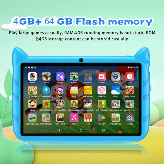 New 7 Inch Global Version 5G WiFi Kids Tablets Quad Core Android Learning Education Tablet PC 4GB RAM 64GB ROM Children's Gifts - Price Value Store
