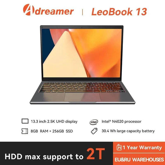 Adreamer Laptop 8GB RAM 1TB SSD Computer 13.3-inch Intel Notebook 2560X1600 Resolution Celeron N4020 Portable Computer - Price Value Store