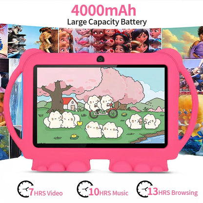 Sauenaneo 5GWIFI Children's Tablet 4GB RAM 64GB ROM Four Core Children's Education Games Android 9.0 System 4000mAh Battery - Price Value Store