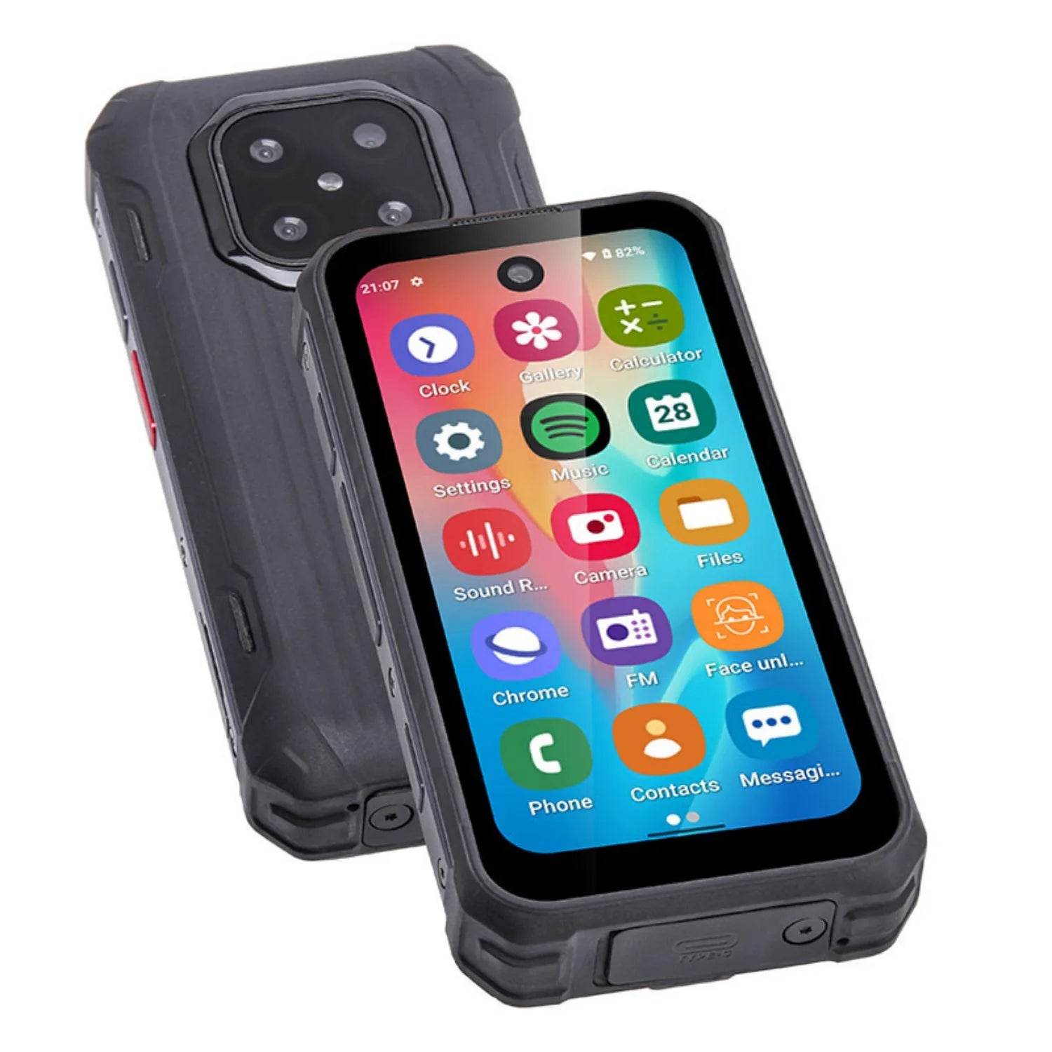 2025 NEW UNIWA MAXo 4G Mini Rugged Smartphone 3.88 Inch Small IPS Screen 6GB+128GB IP68 Android12 3000mAh Face ID Unlock Phone - Price Value Store