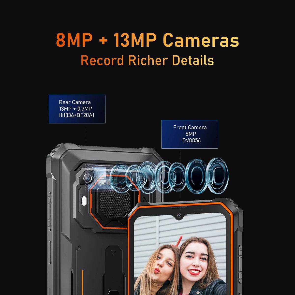 Blackview BV6200 Pro Rugged Phone Android 13 6.56'' Helio P35, 6GB+128GB Smartphone 13000mAh With 18W Fast Charge NFC Cell Phone - Price Value Store