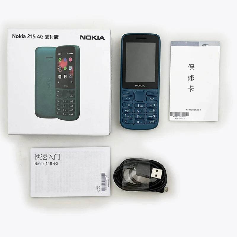 Nokia 215 4G Mobile Phone Dual SIM Cards FM Radio 1150mAh Standby Time Feature Phone with Hebrew Keyboard New And Original 100% - Price Value Store