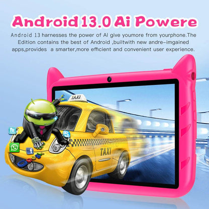 BDF 7 Inch Kid Tablet Android 13, 4GB RAM 64GB ROM,1TB Expand,5G WiFi,4000MAH Battery,Dual Camera, Children's Gift Kids Software - Price Value Store