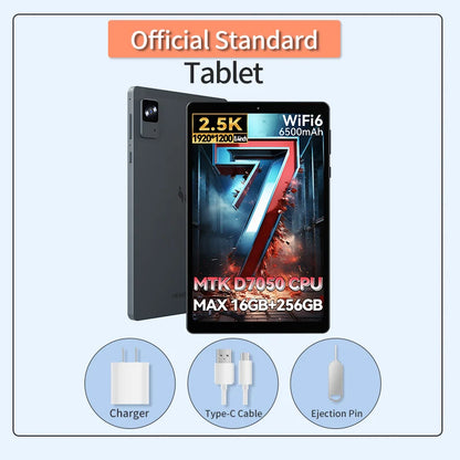 Headwolf FPad7 tablet 8" FHD Display Android 15 MTK Dimensity 7050 CPU 2560x1600 IPS/16GB+256GB/ 4G LTE 4G LTE Global Version