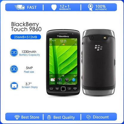 BlackBerry Torch 9860 Refurbished Original Mobile Phone 3.7 Inches Blackberry OS 5MP Camera 768MB RAM 4GB ROM 720p 480x800 - Price Value Store