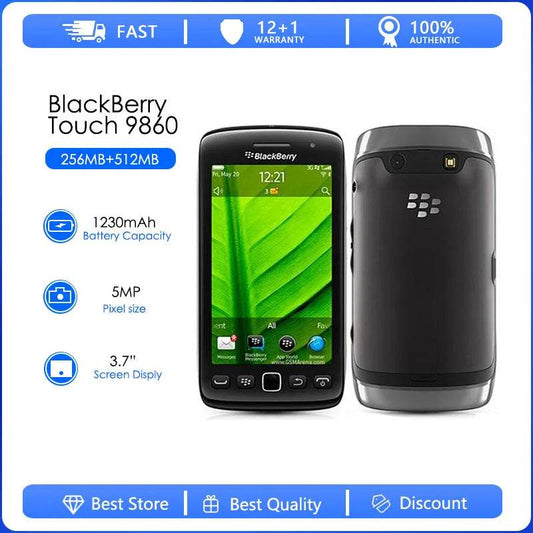 BlackBerry Torch 9860 Refurbished Original Mobile Phone 3.7 Inches Blackberry OS 5MP Camera 768MB RAM 4GB ROM 720p 480x800 - Price Value Store