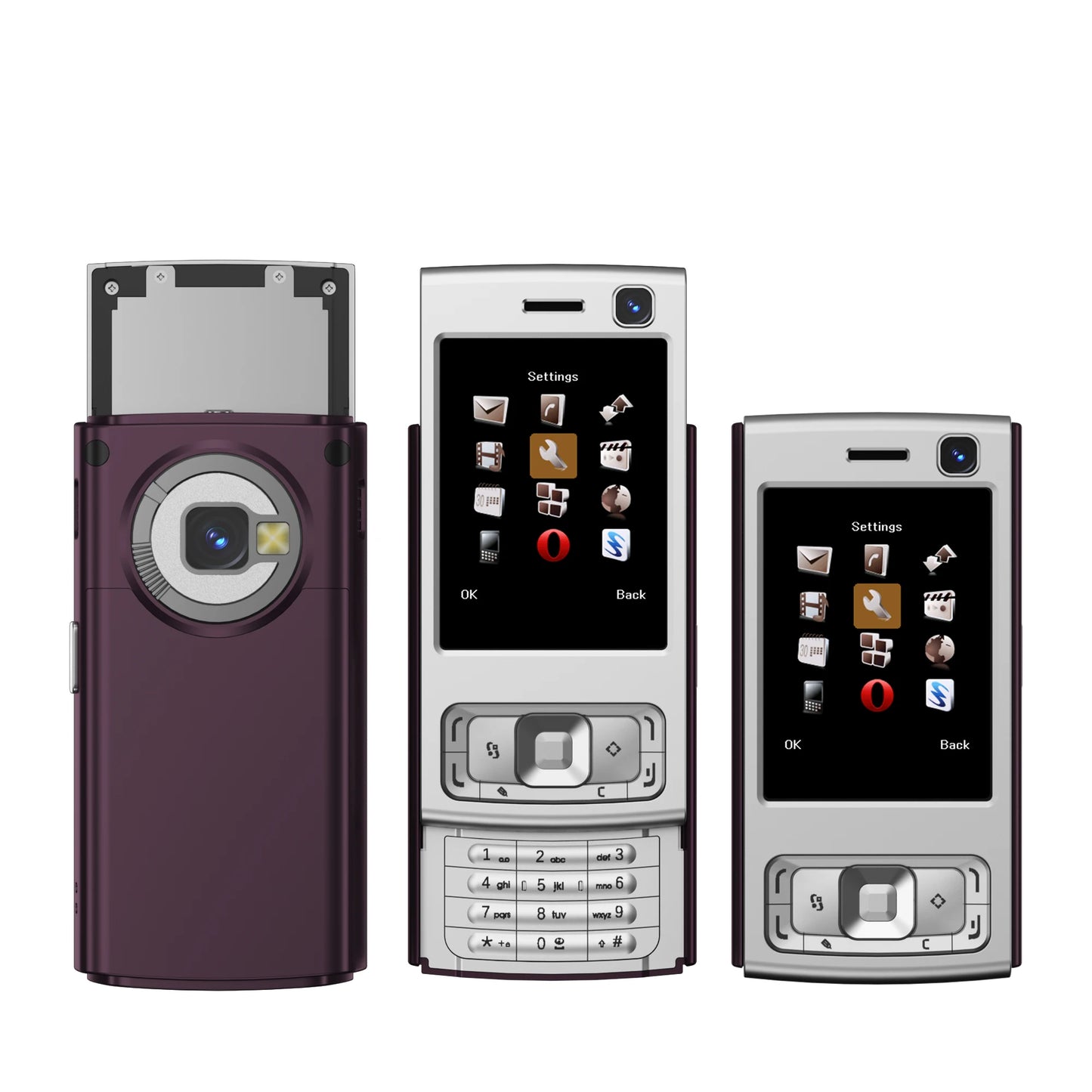 SERVO N95 PRO Mini Slider Mobile Phone 2.0" Display GSM 2 SIM Card Speed Dial Magic Voice Wireless Radio Small Cellphones Type-C