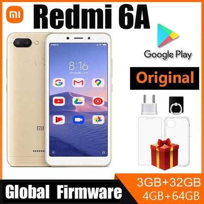 Xiaomi Redmi 6A Smartphone 5.45'' Full Screen AI Face Helio A22 Processor google play used phone - Price Value Store