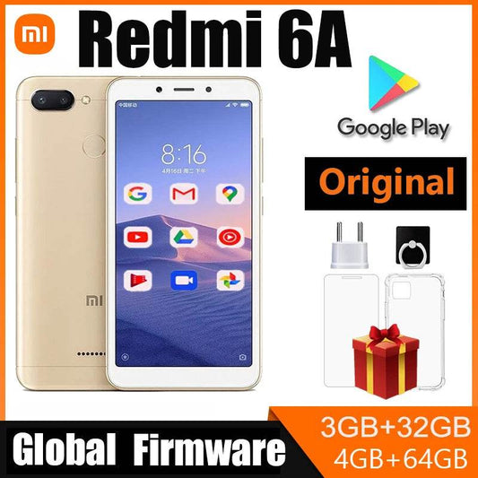 Xiaomi Redmi 6A Smartphone 5.45'' Full Screen AI Face Helio A22 Processor google play used phone - Price Value Store