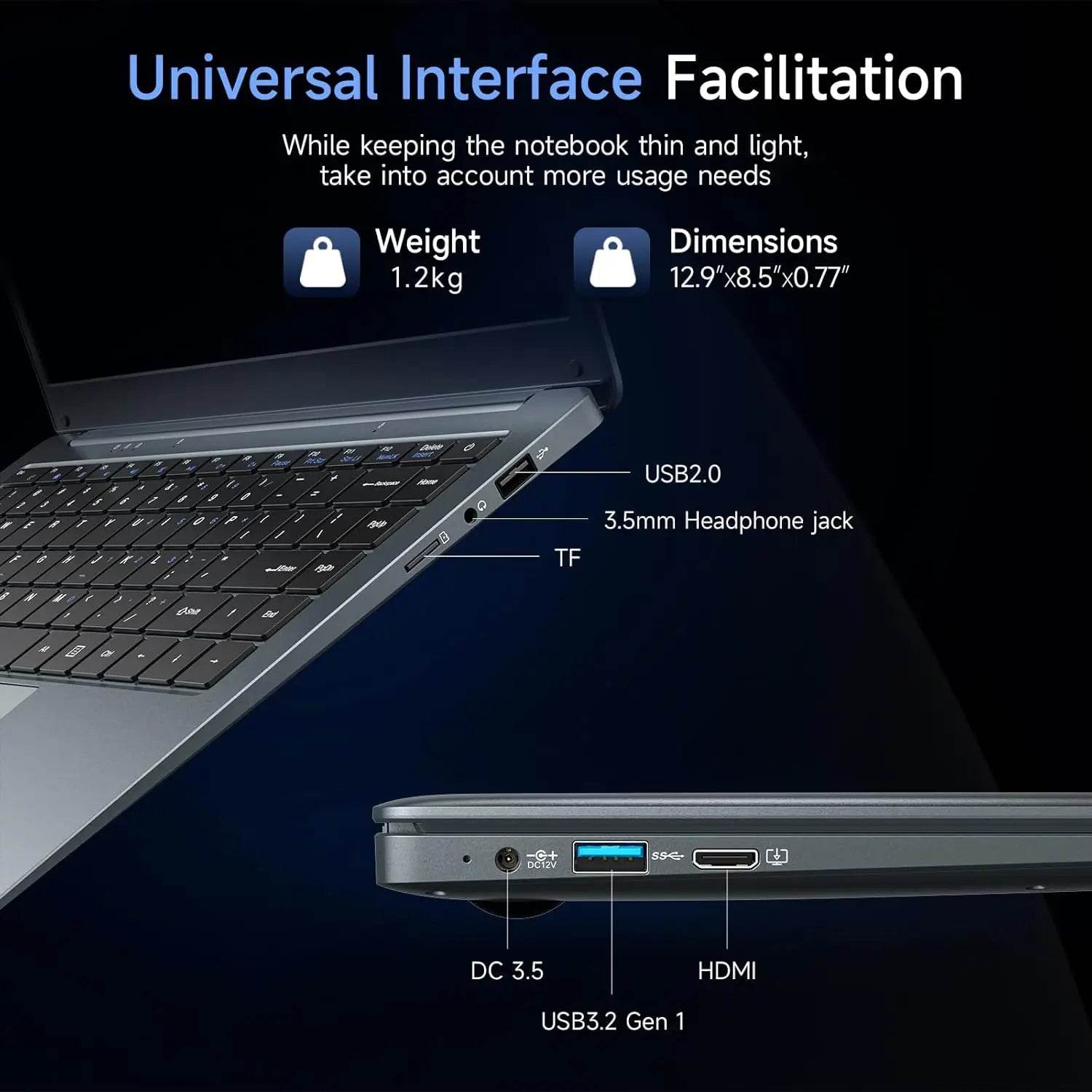 14 Inch Laptop Intel Celeron N3350 6GB RAM 64GB+256GB SSD Windows 10 - Price Value Store