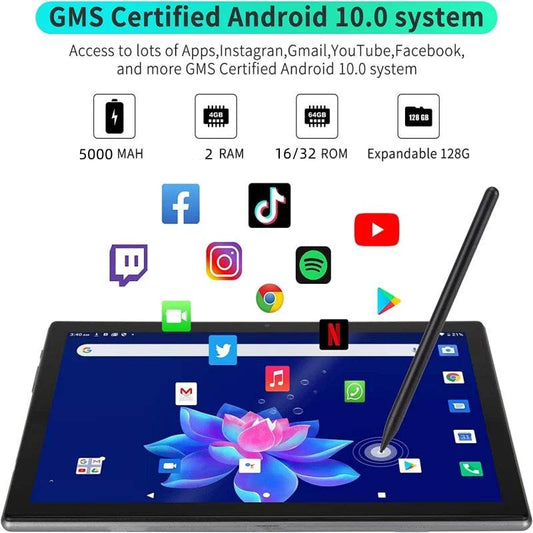 Hot Sales 10.1 INCH Android 9.0 WIFI Tablet 2GB RAM 32GB ROM RCT Dual Camera Quad Core 1280*800 IPS Screen 5000mAh Battery - Price Value Store