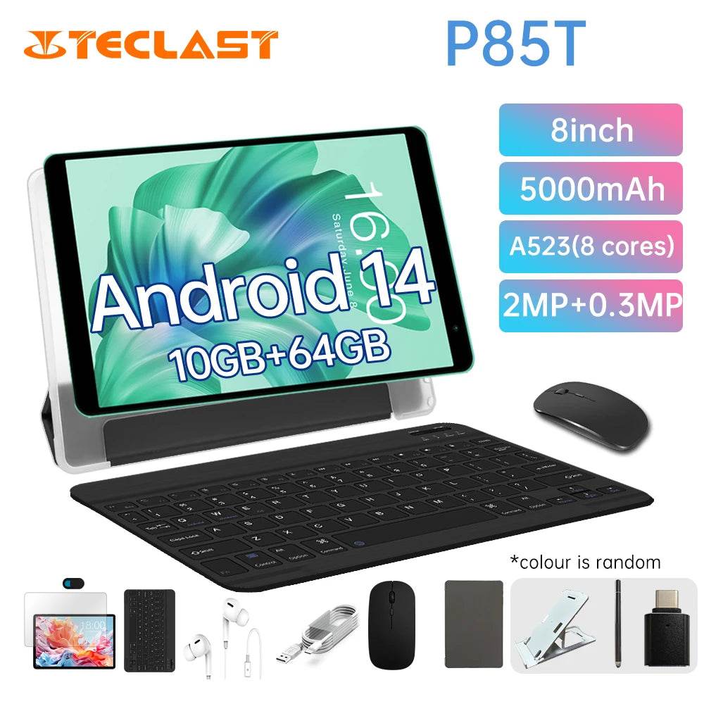 Teclast P85T 2024 Tablet Allwinner A523 8-core 1.8GHz/ 10GB(4GB+6GB) RAM/64GB ROM/8 Inch 800×1280iPS/WIFI5G/4G/5000mAh/Type-C/0 - Price Value Store