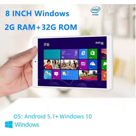 X80 8 INCH Dual OS Android 5.1+ Windows 10 Mini Tablet PC 2GB RAM 32GB ROM 1920 x 1200 IPS CPU Z8350 WIFI Quad Core Office Work - Price Value Store