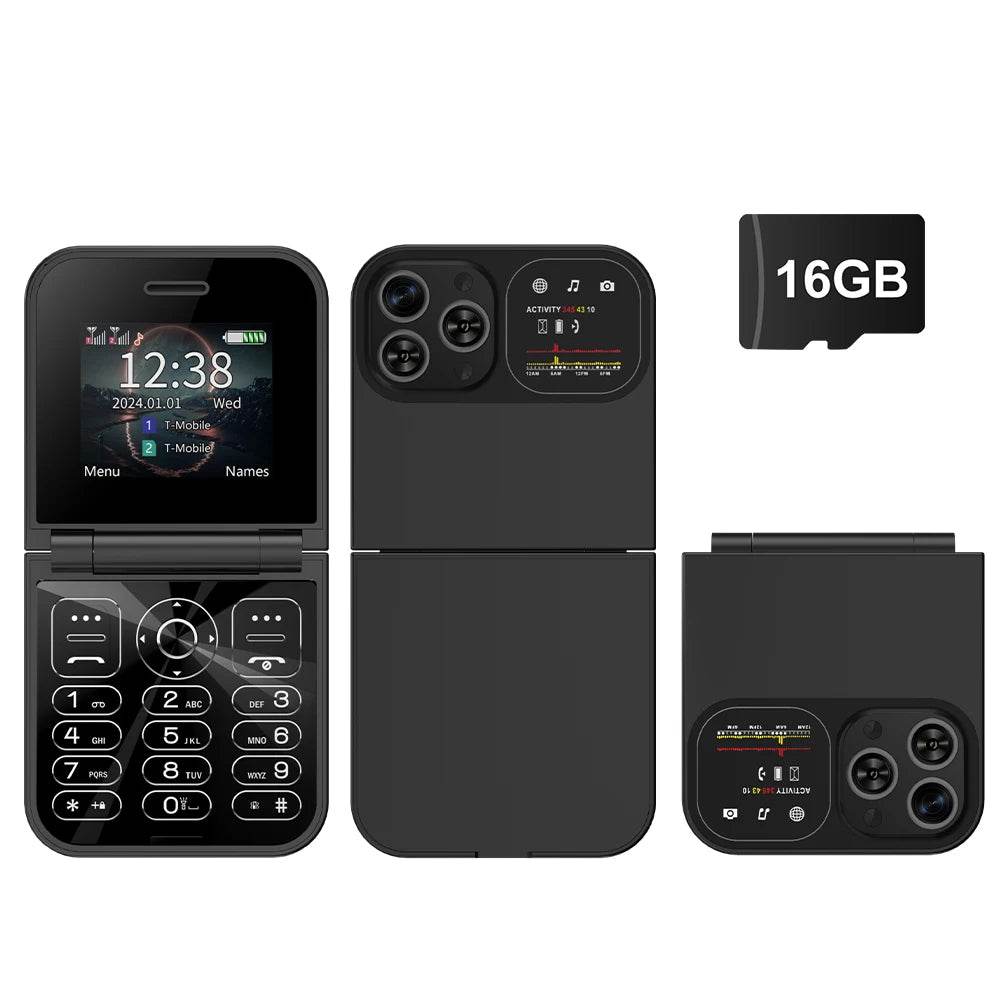 SERVO F15 Mini Small Flip Mobile Phone 2 SIM Standby Speed Dial Magic Voice Flashlight Call Recording 2G GSM Cute Fold Cellphone - Price Value Store