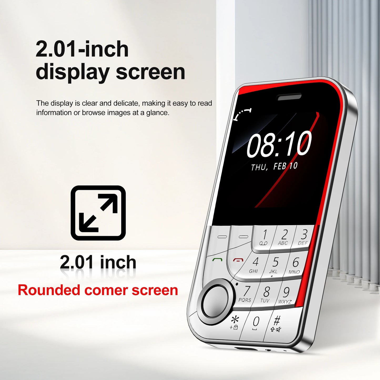 SERVO V10 Dual SIM Mobile Phone Magic Voice Speed Dial FM Radio Camera Flashlight Type-C Port 2.01" Screen Key Feature Cellphone
