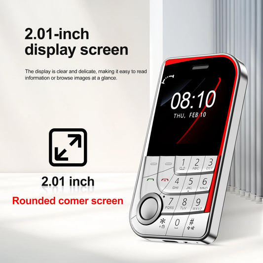SERVO V10 Dual SIM Mobile Phone Magic Voice Speed Dial FM Radio Camera Flashlight Type-C Port 2.01" Screen Key Feature Cellphone