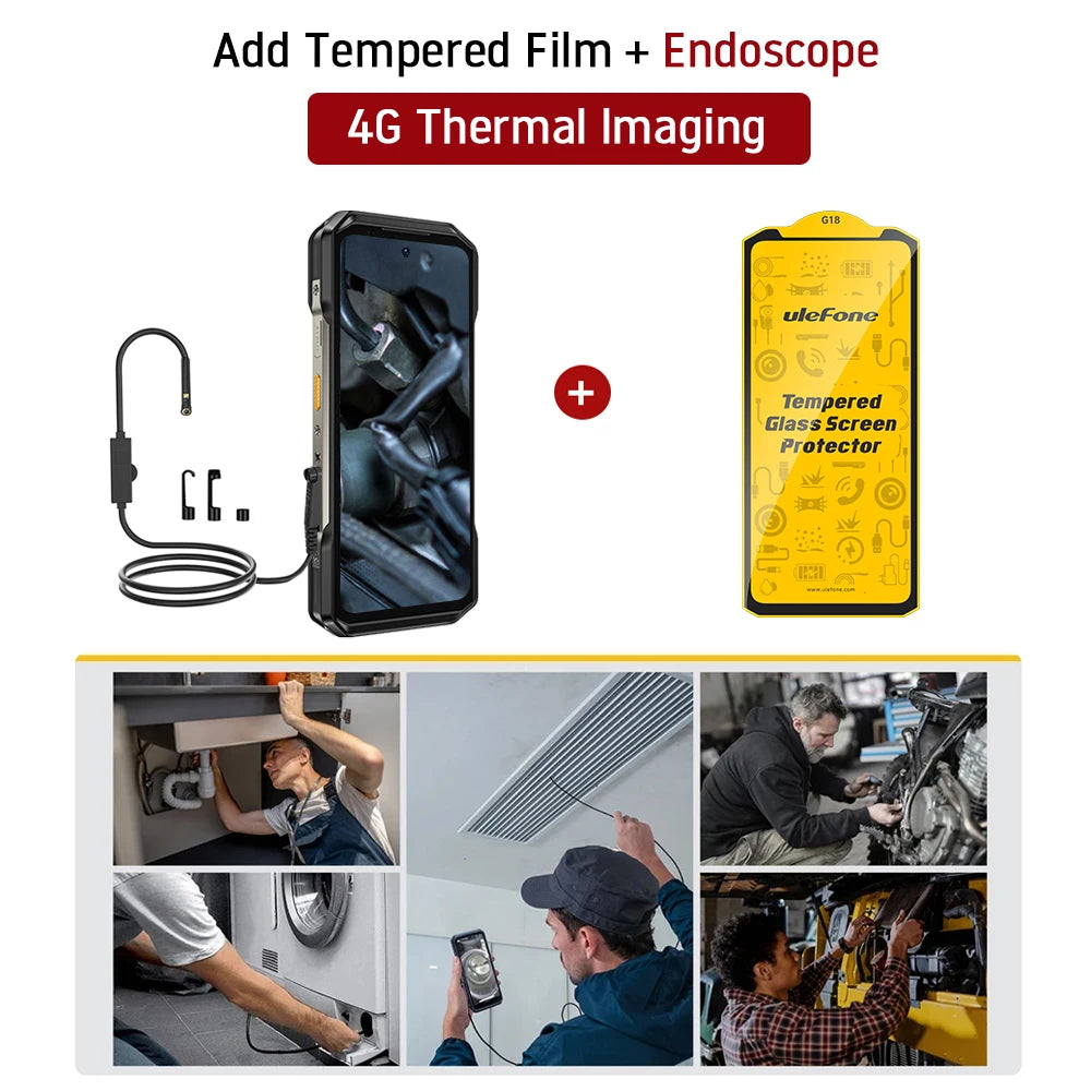 Ulefone Armor 27T 4G THERMAL BY FLIR® Rugged Phone 10600mAh Up to 24GB+256GB  6.78"FHD 120Hz Night Vision Android 14 Smartphone