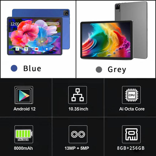 Global Firmware Original BDF P40 Delicate Ai CPU 8GB+256GB Octa Core Android 12 ,10.35 Inch HD LCD Screen Wifi Tablet Pad Tablet - Price Value Store