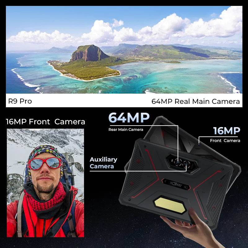 HOTWAV R9 Pro Rugged Tablet 11'' FHD+ 2K Display 20080mAh Massive Battery Pad Android 14 6GB 256GB Camera Global 4G Tablet PC - Price Value Store
