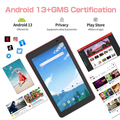 PRITOM 8 Inch Tablet Android 13, 8GB(4+4 Expand) RAM 64GB ROM,1TB Expand,1280x800 IPS Screen 5000MAH Battery,Dual Camera, WiFi - Price Value Store