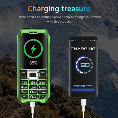 Durable Outdoor Senior Phone Magic Voice 4 Quad Sim Cards Large Battery Powerbank Speed Dial Big Button Loud Voice Dual Torch - Price Value Store