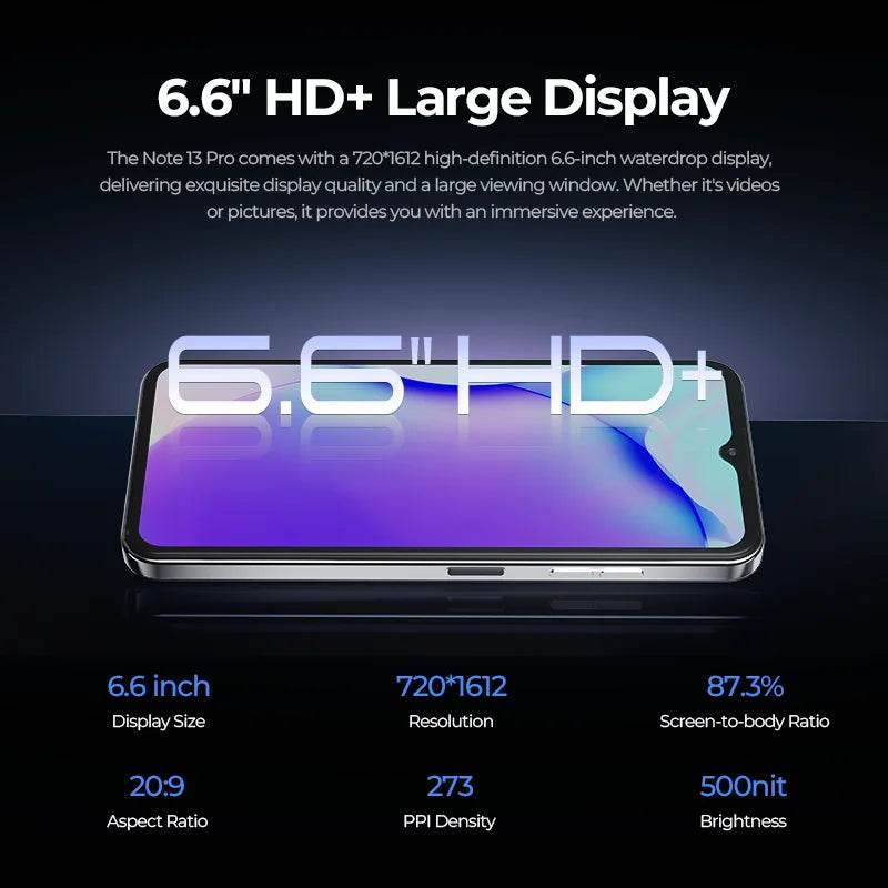 [World Premiere] HOTWAV Note 13 Pro Smartphone 6.6'' HD+ Android 13 16GB+256GB Octa-Core Mobile Phone 50MP 5160mAh Cellphone - Price Value Store