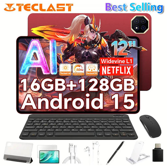 Teclast T60 AI Tablet (Allwinner A733 8-core 1.8GHz/6GB RAM/128GB ROM/1200*2000iPS TDDI/WIFI6/8000mAh/Type-C/13MP+5MP Android15) - Price Value Store