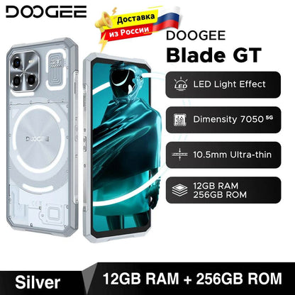 DOOGEE Blade GT Rugged Phone 10.5mm Uitra-thin 6.72'' FHD 120Hz LED Light Effect 12GBRAM 256GB ROM 5500mAh Battery Android 14 - Price Value Store