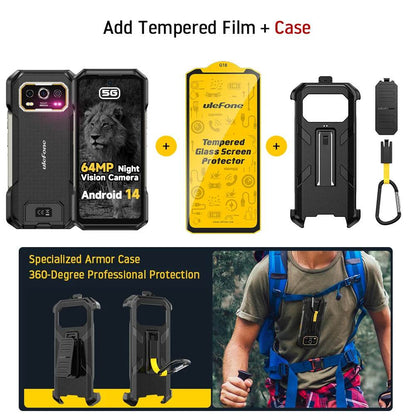 Ulefone Armor 27 Pro 5G Rugged Phone 10600mAh Smartphone 50MP Camera 64MP Night Android 14 Up to 24GB+256GB NFC Waterproof Phone - Price Value Store