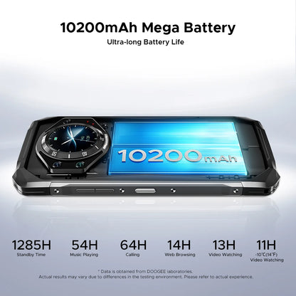 World Premiere DOOGEE S119 Rugged Phone 6.72" FHD+ IPS Screen 8GB 512GB 100MP AI Main Camera 10200mAh Battery 33W Android 14 NFC