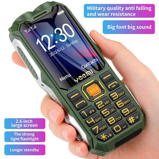 Q8 GSM 2G Rugged Mobile Phone Big Battery Double Flashlight 2.4inch HD Screen Dual Sim Large Button Cheap Cellphone For Elderly - Price Value Store