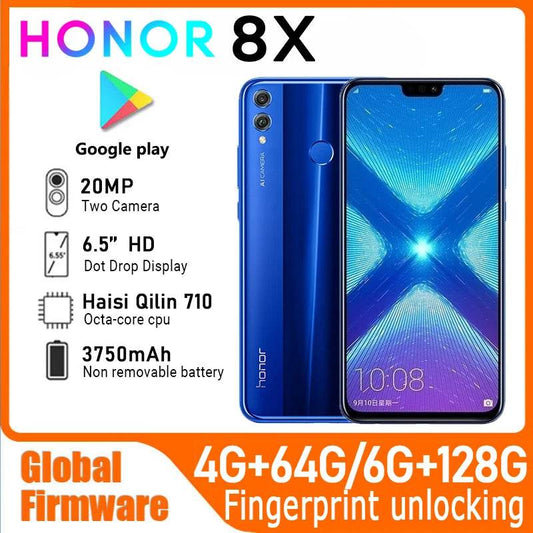 HONOR 8X Smartphone Global firmware CPU Haisi Qilin 710 6.5-inch 3750mAh rear camera 20MP used phone - Price Value Store