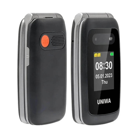 UNIWA V202T 4G Feature Phone Speed Dial Flip Cellphone 1450mAh SOS Big Button Loud Sound for Elderly Russian Keyboard Mobile - Price Value Store