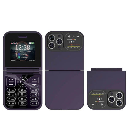 SERVO F15 Mini Small Flip Mobile Phone 2 SIM Standby Speed Dial Magic Voice Flashlight Call Recording 2G GSM Cute Fold Cellphone - Price Value Store