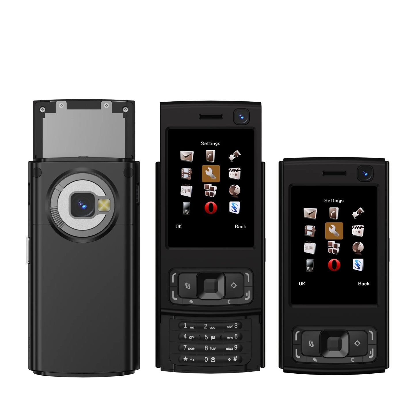 SERVO N95 PRO Mini Slider Mobile Phone 2.0" Display GSM 2 SIM Card Speed Dial Magic Voice Wireless Radio Small Cellphones Type-C