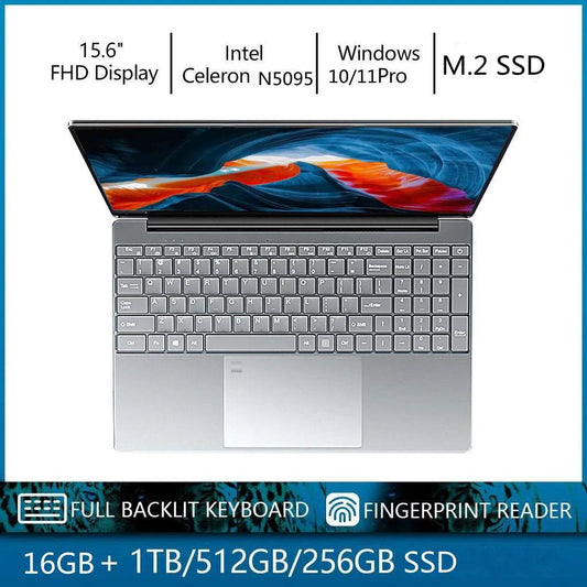 AKPAD Intel Celeron N5095 Windows 10 11 Ram 16GB Rom 256GB 512GB 1TB 2TB SSD Computer 2.4G/5.0G Wifi Bluetooth Gaming Laptop - Price Value Store
