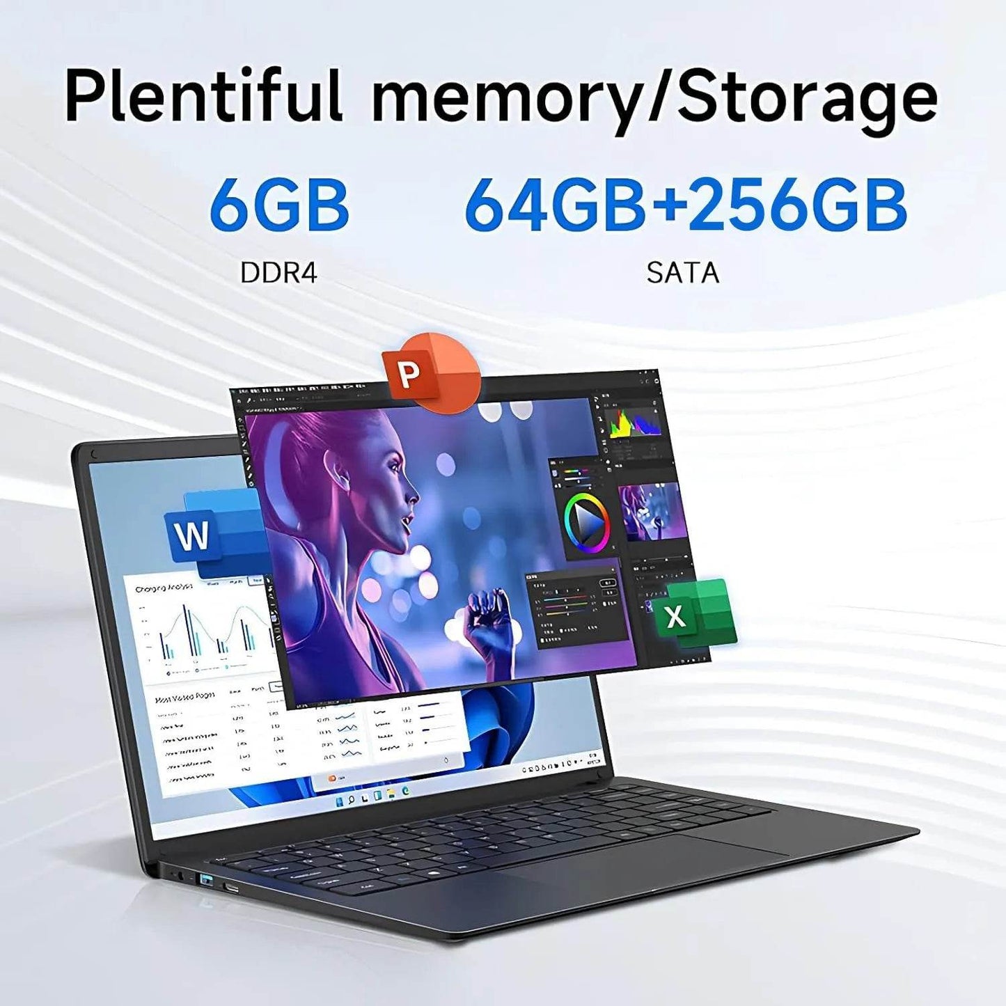14 Inch Laptop Intel Celeron N3350 6GB RAM 64GB+256GB SSD Windows 10 - Price Value Store