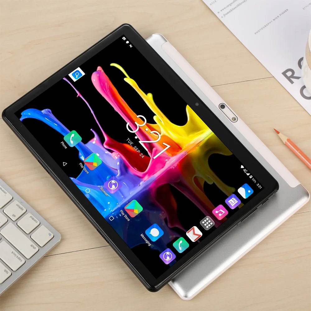New 10.1 Inch Android Tablets Google 3G Phone Call Octa Core 4GB RAM 64GB ROM Android 11 Dual SIM WiFi Bluetooth Tablet PC - Price Value Store