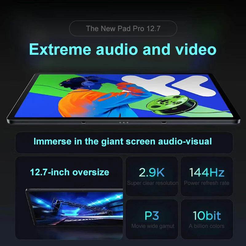 Lenovo XIAOXIN Pad Pro12.7 2025 Entertainment Office Learning Game Tablet Super Interconnection Tianji 8300 2.9k 144Hz Gray - Price Value Store