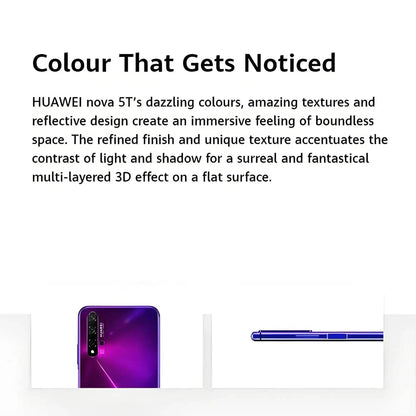 HUAWEI Nova 5T Smartphones Android Google Play Store 48MP Camera 6.26 inch 128GB 256GB ROM Mobile phones 4G Network Cell phone - Price Value Store