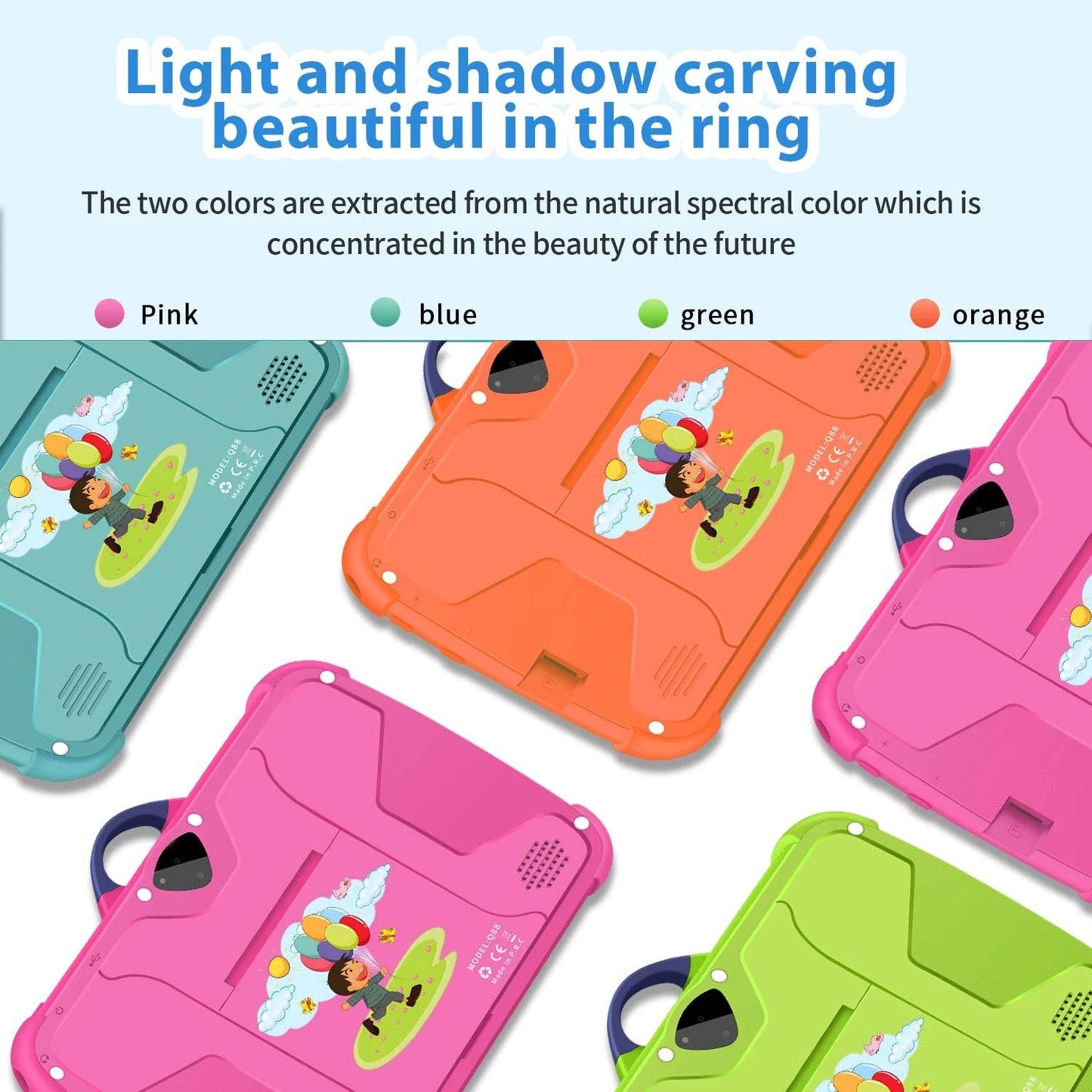 New Cartoon Pattern Kids Tablet 7 Inch Quad Core 4GB RAM 64GB ROM Android Learning Education Games Tablets Children's Gifts - Price Value Store
