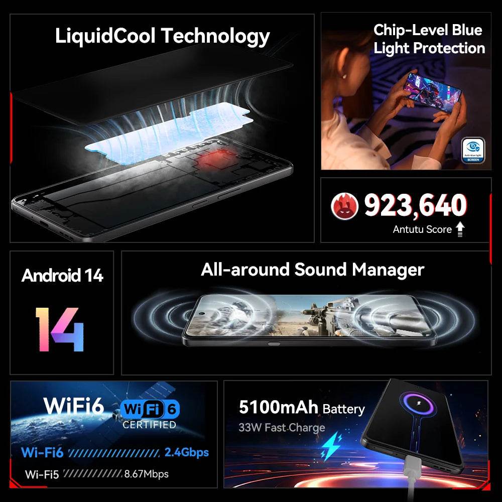 5G Smartphone CUBOT MAX 5, Dimensity 8200 4nm 3.1GHz, 6.95-inch 144Hz Large Screen, Gaming Phone, 24GB RAM(12GB+12GB), 256GB ROM - Price Value Store