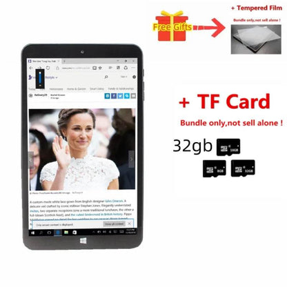 8GB RAM 128GB ROM Windows 10 Tablet 8 INCH 64bit Intel x5-Z8300 Quad Core Ultra-thin Bluetooth WiFi With Tempered Film Free Gift - Price Value Store